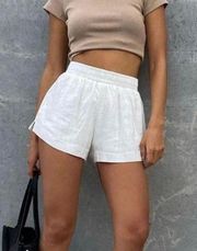 White Linen Shorts