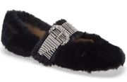 Krista Crystal Mary Jane Faux Fur Flat Size 40