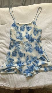 Blue Tie Dye Romper