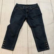 White House black market blue cropped jeans