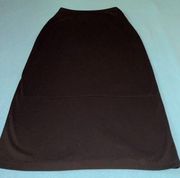 MEG ALLEN by Liz Claiborne black maxi slit skirt elastic waistband size M 8-10