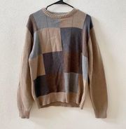 Square Pattern Vintage Sweater