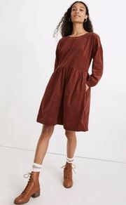 Madewell Corduroy Relaxed Fit Long Sleeve Dress