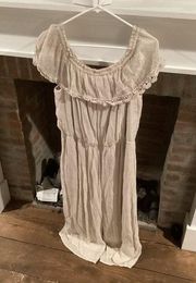 Thalia Sodi THALIA & Sodi Off the Shoulder Beige XL Romper Lightweight for Spring