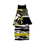 Premise Black White Green Tank Top Pencil MIDI Skirt