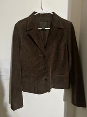 Uniform  Brown Suede Leather Jacket