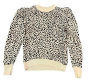 Who What Wear Leopard Print Mock Neck Pullover Sweater Women's Medium