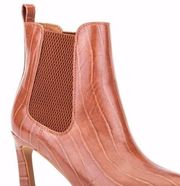 NEW OLIVIA MILLER Stay Sweet Vegan Croc Embossed Boot