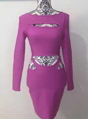 NWT!! Nasty Gal Bandage Cut Long Sleeve Mini Dress Size 2