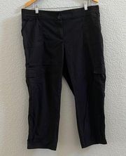 Chico’s Capri Crop Cargo Black Pants