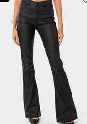 Luna Faux Lather Flare Jeans