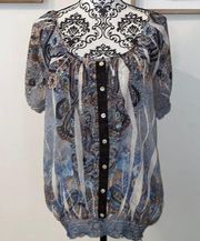 Live and Let Live Women’s Boho Top Size XL