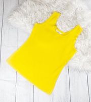 Exclusively Misook Yellow Classic Tank Top Small