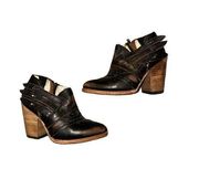 Freebird by Steven Madden Womens Gate Distressed Leather Ankle Boots Booties 6