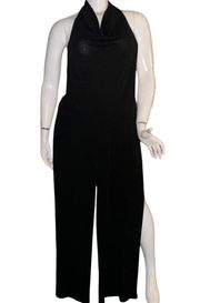 Sleeveless Cowl Neck Belted Jumpsuit