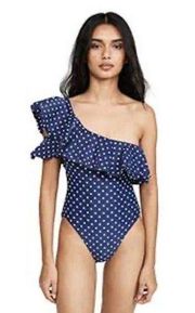 We Wore What Stella Polka Dot Swimsuit, size L