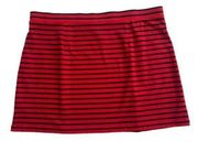 Tommy Hilfiger Skirt Red Navy Blue Stripes Cotton Spandex Casual Mini Size XXL