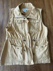 DayTrip Mustard Yellow Utility Vest Size Medium Boutique EUC!