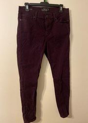 Lucky Brand Brooke Legging Jeans Deep Purple Wash Women's Size 12 EUC