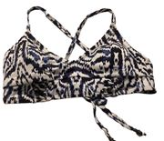 Jessica Simpson Women’s Blue Surfers Paradise Cropped Cami Bikini Top M