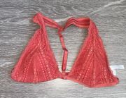 Red Halter Lace Bralette