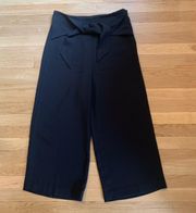 Black High Rise Cropped Culottes