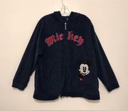 Disney Mickey Fleece Hoodie zip up jacket women plus size 1X