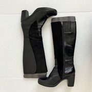 Dansko Women’s Black Leather Side Zip Heeled Boots Size 8.5