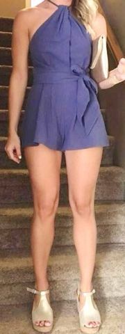 Blue romper with bow