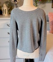 Sweatshirt Gray Tek Gear Cropped Womens Medium