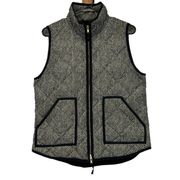 J. Crew Factory Black & White Herringbone Down Fill Vest Size M