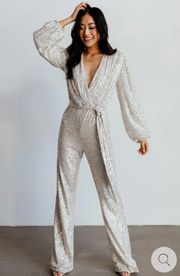 Silver Sequin Jumpsuit 