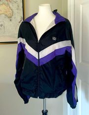 Coolest One of a Kind Nylon USA Olympics Purple Windbreaker Zip Up Jacket