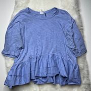 Anthropologie AKEMI + KIN  Cascade Peplum Tee Shirt