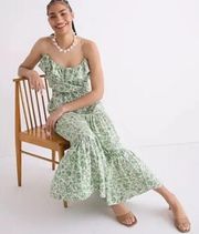 J. CREW- Tiered Maxi Dress Tossed Floral Summer Spring Garden Party