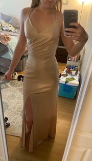 Long Gold Formal Dress