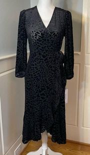 New NWT Calvin Klein Animal Print Velvet Dress 6