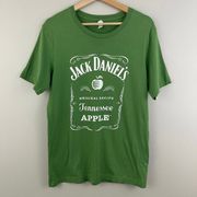 JACK DANIELS Green White Tennessee Apple Graphic Tee 