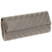 Whiting & Davis Silver  and Crystal Evening Clutch Celestial Bling