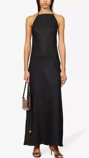 Reformation Selia Halterneck Linen Maxi Dress