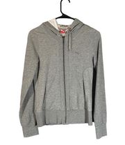 Puma Gray Hooded Full Zip Athletic Running Casual Jacket Women Sz S