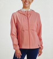 NWT Gerry Pink Lightweight Barbiecore Hooded Packable Rain Jacket, size L 