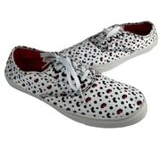 Minnie Mickey Mouse Canvas Casual Sneaker Shoes White Black Red Womens 9