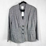 Halogen Business Casual Blazer Coat Size 22W Gray Black