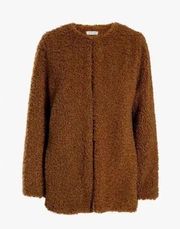 Max Studio Faux Fur Brown-rust Teddy coat size medium