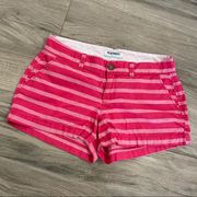 Old Navy  pink striped shorts size 2