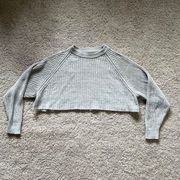 Aeropostale Cropped Grey Knit Sweater
