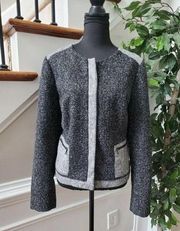 LizClaiborne Women's Gray Polyester Long Sleeve Full Zip Casual Jacket Size XL