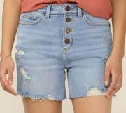 Womens Shorts 12 Super High Rise Cutoff Denim Stretch Slim Fit