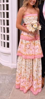 Boutique Summer Pink floral maxi dress